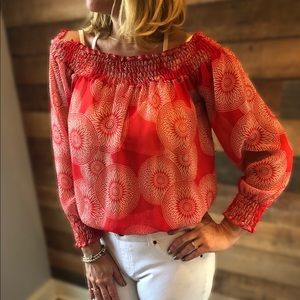 Red boho top